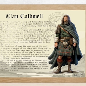 Clan Caldwell Scottish History Poster