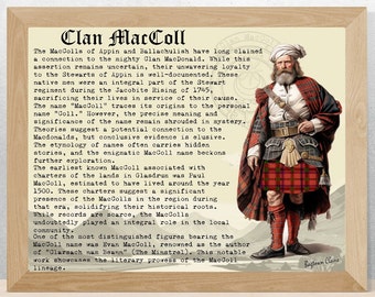 Clan MacColl Scottish History Poster