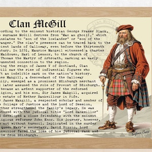 Clan McGill Scottish History Poster