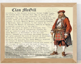 McGill Scottish Clan Geschichte Poster