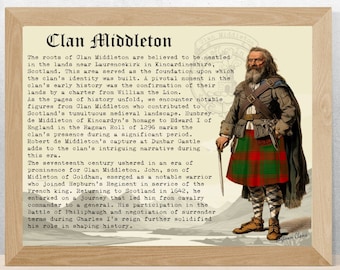 Poster di storia scozzese del clan Middleton