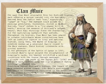 Muir Scottish Clan History Poster