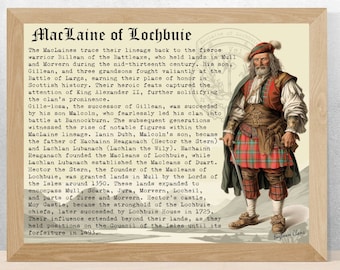 Clan MacLaine of Lochbuie Vintage Poster