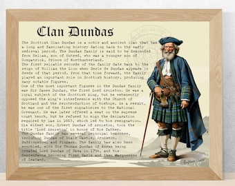 Clan Dundas Scottish History Poster