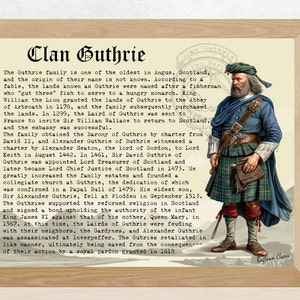 Clan Guthrie Scottish History Poster