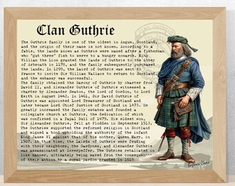 Clan Guthrie Scottish History Poster