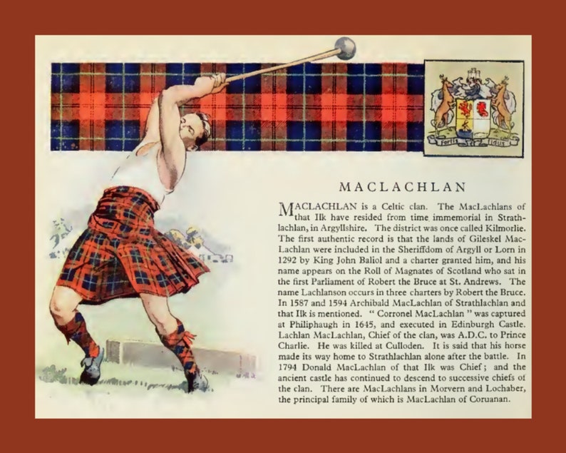 Clan Maclachlan Vintage Poster Bild 3