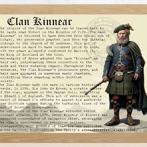 Clan Kinnear Scottish History Poster