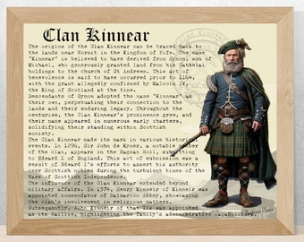 Clan Kinnear Schotse geschiedenisposter