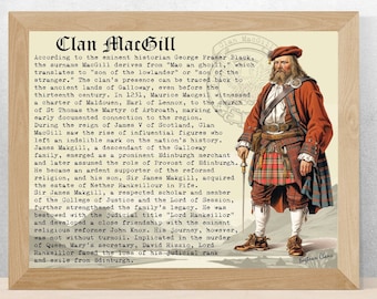 MacGill Scottish Clan Geschichte Poster