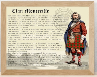 Moncrieffe Scottish Clan History Poster
