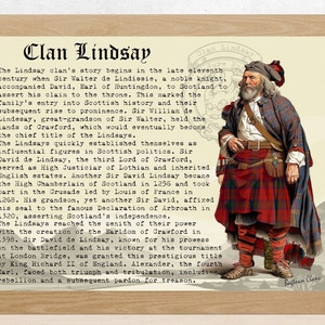 Clan Lindsay Scottish History Poster