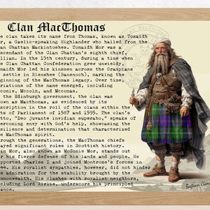 Clan MacThomas Scottish History Poster
