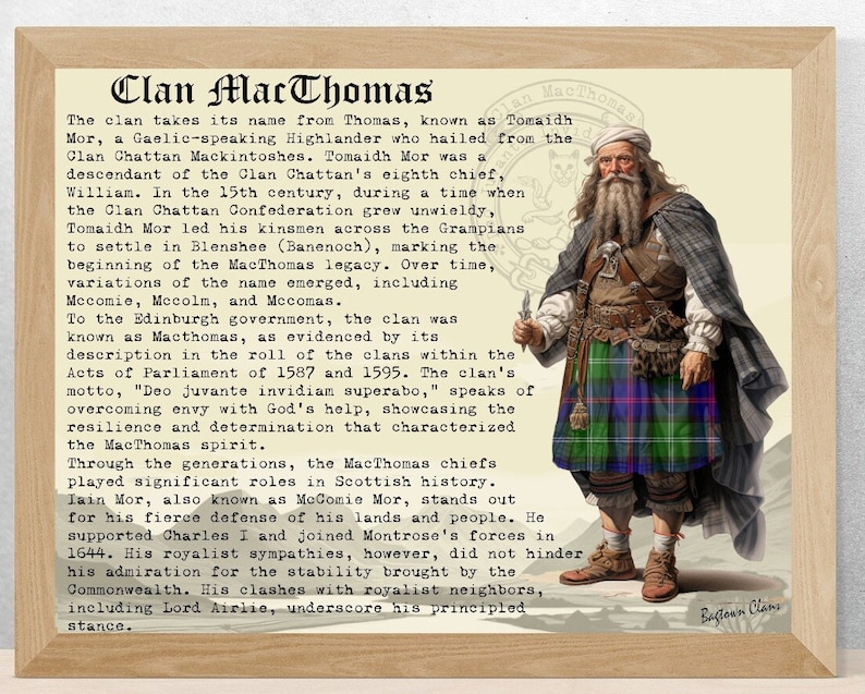 Clan MacThomas Scottish History Poster