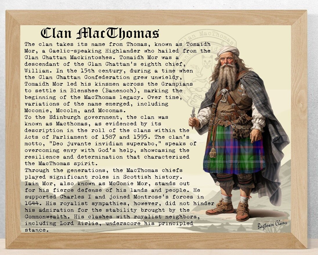 Macthomas Scottish History Poster - Etsy