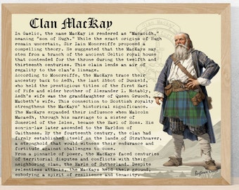 Clan MacKay Vintage Póster