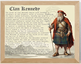 Clan Kennedy Scottish History Poster