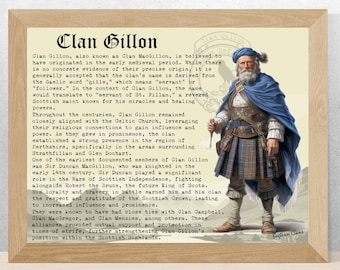 Skotsk historiaposter för klanen Gillon