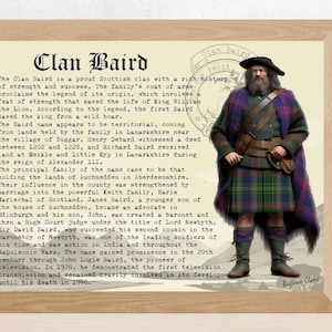 Clan Baird Vintage Poster