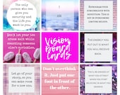 Vision Board Quote Cards 35 3x3 Printable Affirmations Instant
