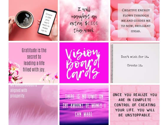 bynube on X: Do you need some daily inspiration? Check out this printable  vision board kit with positive affirmations, and inspirational and  motivational quotes. ❤️ 🎯  #visionboard  #printablequotes #affirmationcards