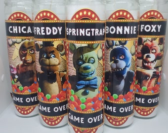 FNAF Movie// Feddy// Bonnie// Chica// Foxy// Springtrap// Five Nights// Horror Candles// Fandles// Fandom Devotion