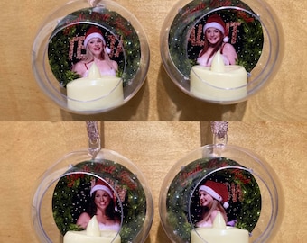 Mean Girls Candle Ornaments// Cady Heron// Regina George// Karen Smith// Gretchen Weiners// So Fetch// Jingle Bell Rock// Fandom Devotion