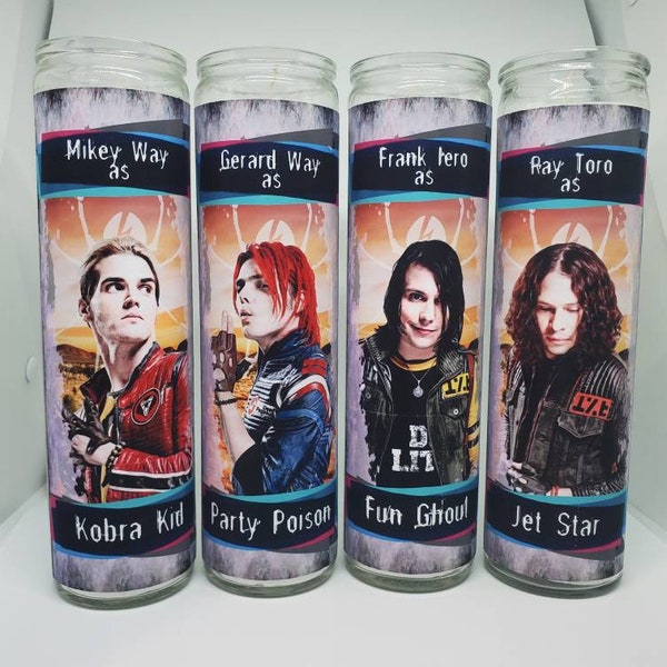 My Chemical Romance// Bougies de prière// Gerard Way// Frank Iero// Mikey Way// Ray Toro// Killjoys// Danger Days// Fandles