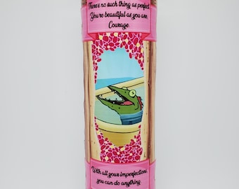 Bathtub Baracuda// Inspirational Quote// Courage// Cowardly Dog// Fandle// Fandom Devotion// Saint Candles