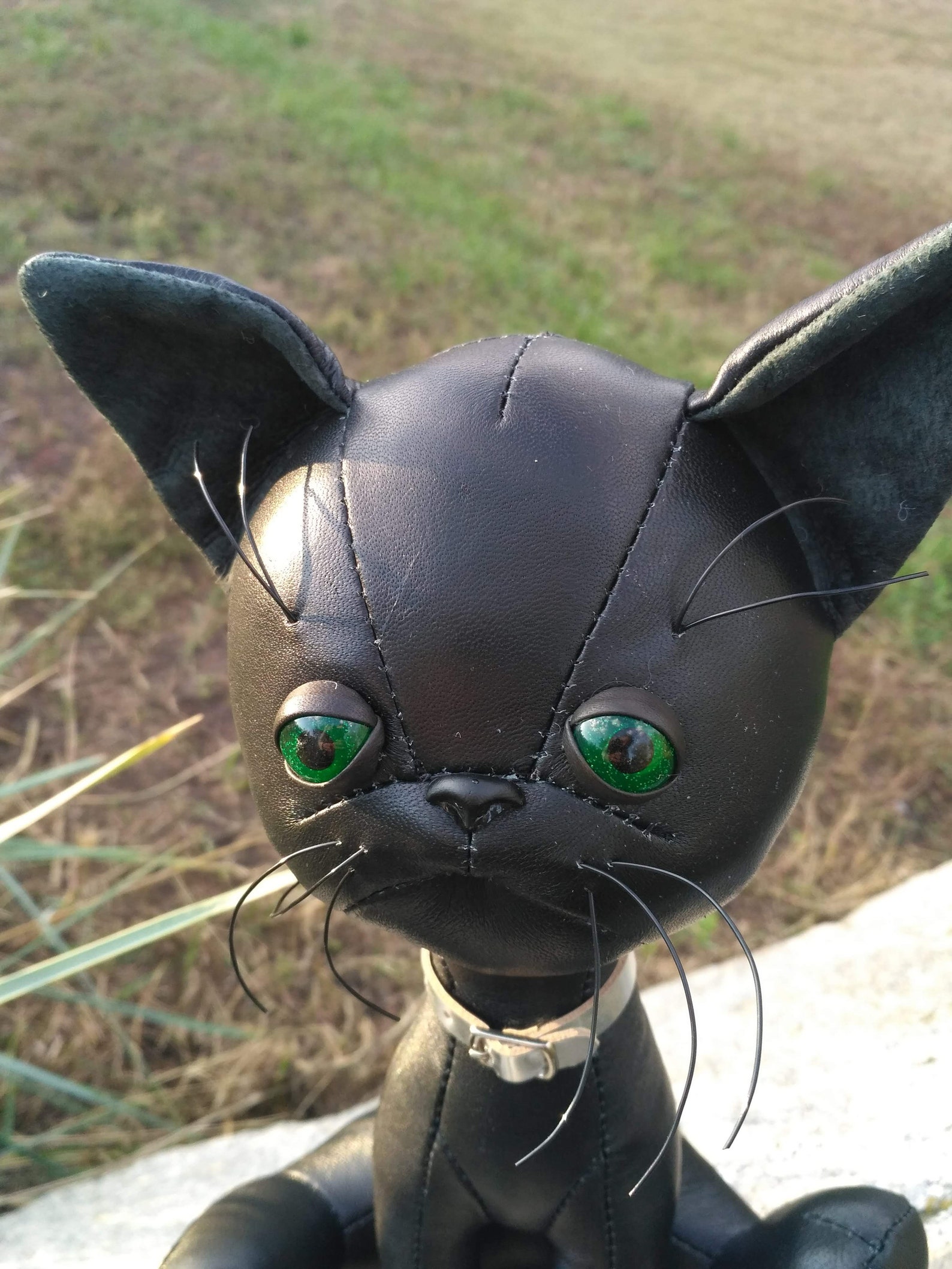 Toy a cat the Kitten from genuine leather the Soft cat the Etsy