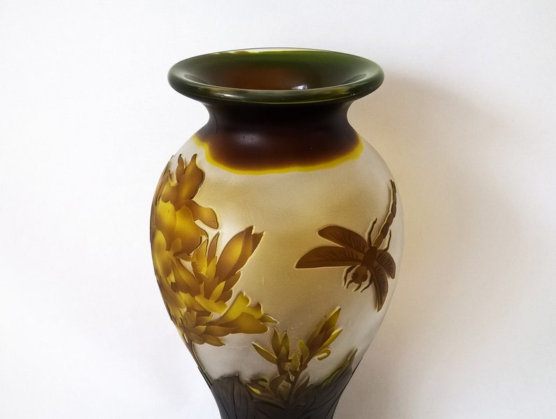 Art Nouveau Style Vase LARGE Glass Vase Decorative Vase Etsy