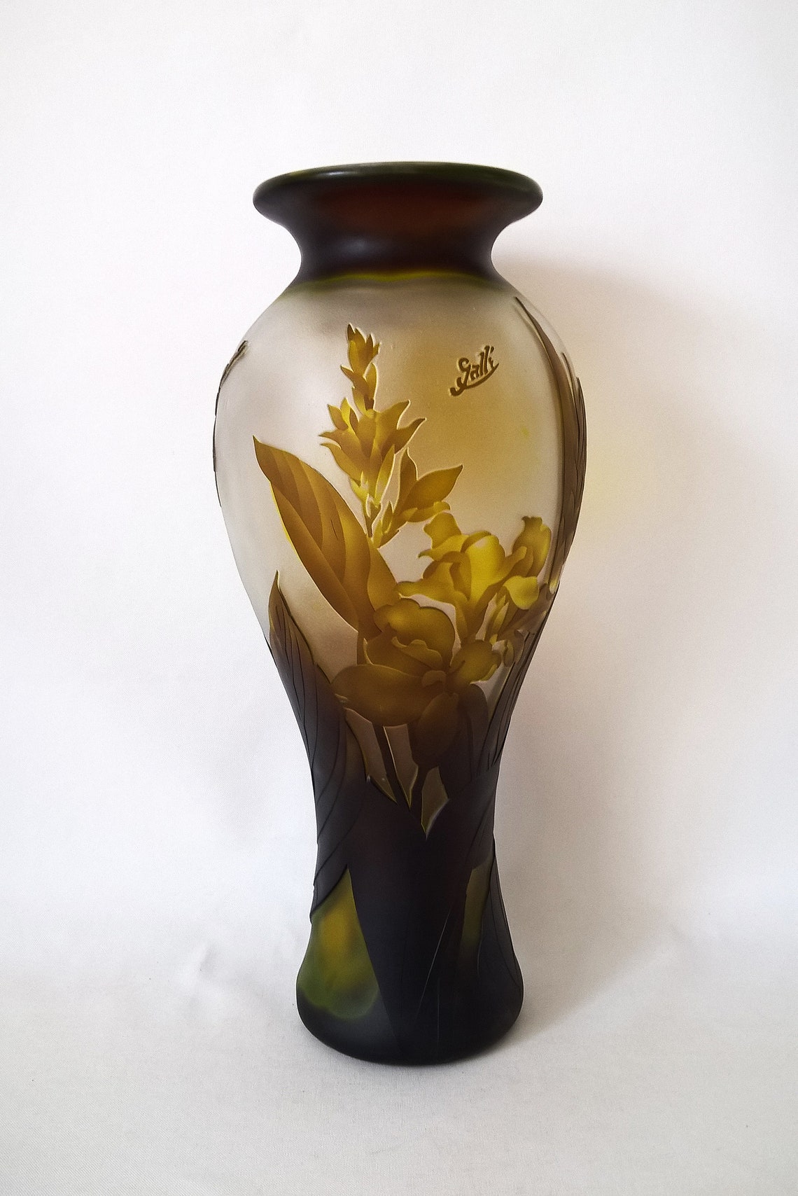 Art Nouveau Style Vase LARGE Glass Vase Decorative Vase Etsy