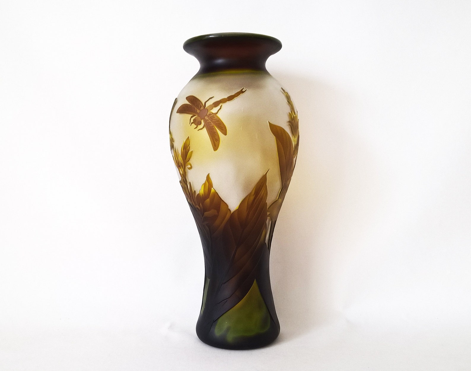 Art Nouveau Style Vase LARGE Glass Vase Decorative Vase Etsy