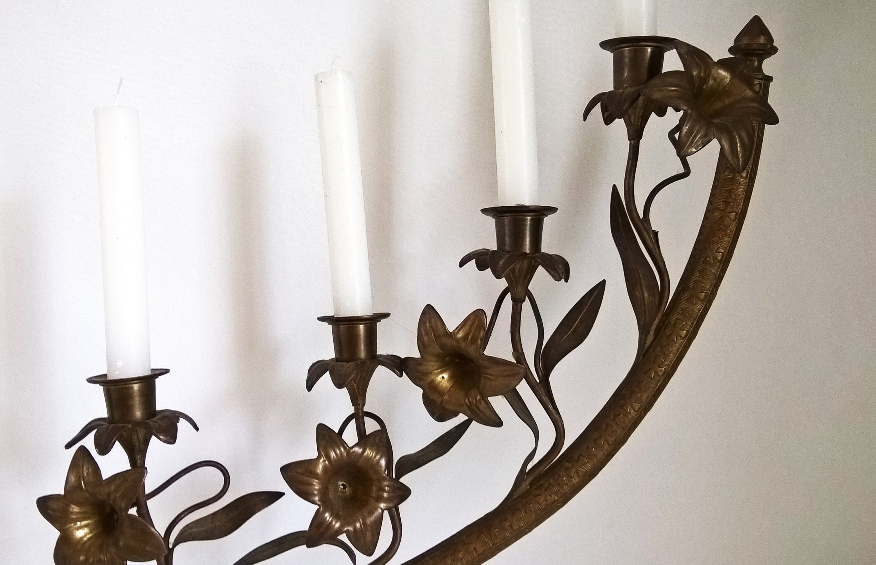 Antique Large Altar Candlestick 7 Candles Candle Stand Maltese Etsy