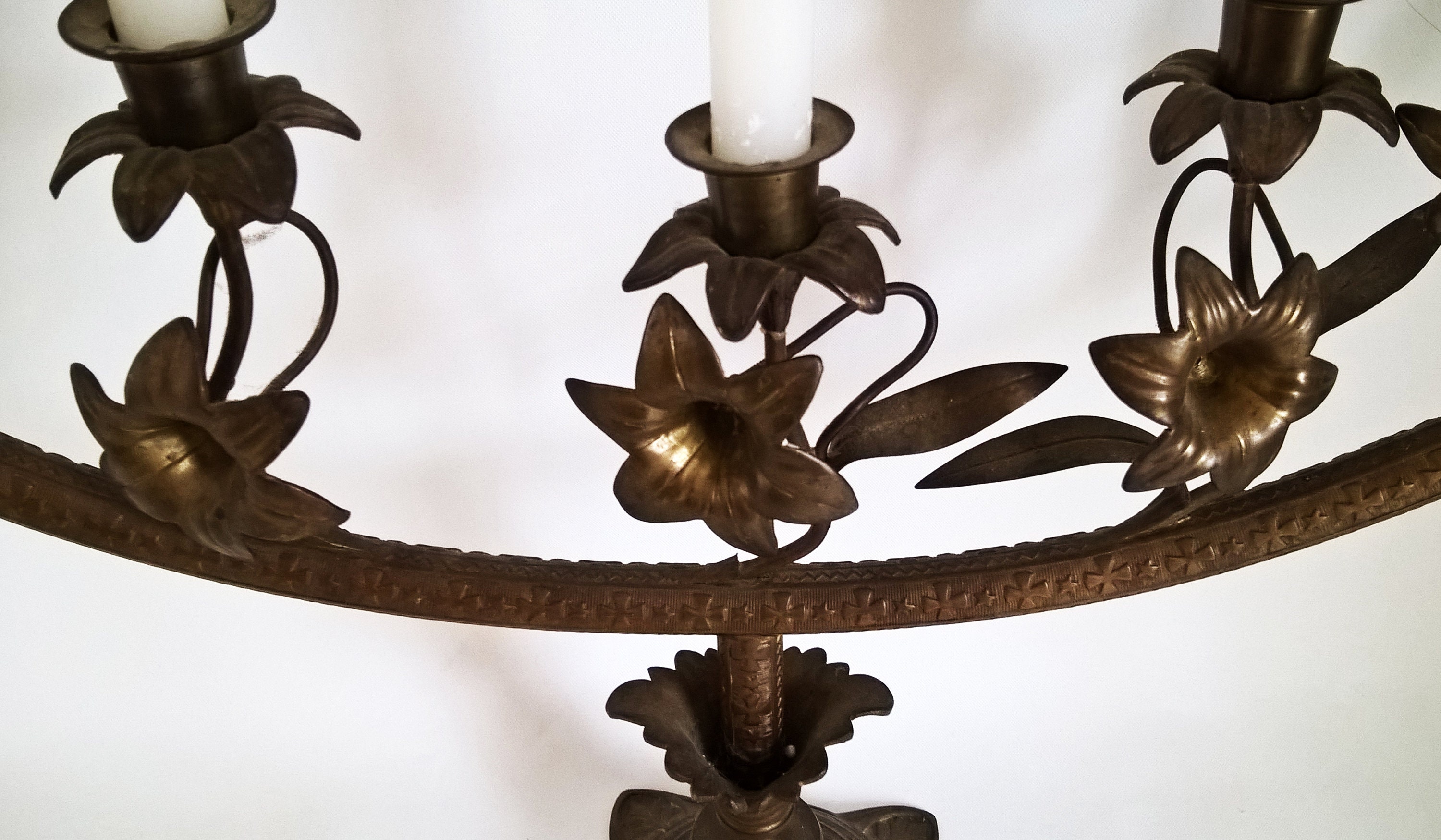 Antique Large Altar Candlestick 7 Candles Candle Stand Maltese Etsy