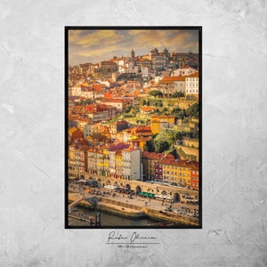 porto in portugal, oporto, porto poster, portuguese prints, porto portugal, photo wall decor, travel wall art, ribeira porto, print portugal