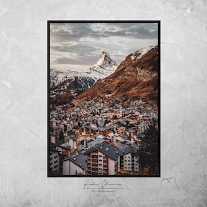 Zermatt | Matterhorn | Switzerland Print, Switzerland Art, Switzerland Poster, Switzerland Wall Art, Swiss Travel Print, Switzerland Travel