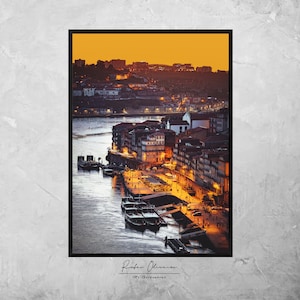 porto in portugal, oporto, porto poster, portuguese prints, porto portugal, photo wall decor, travel wall art, ribeira porto, print portugal