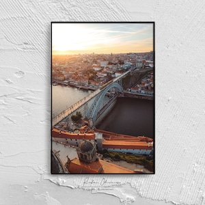 porto en portugal, oporto, cartel de porto, impresiones portuguesas, porto portugal, decoración de pared fotográfica, arte de pared de viaje, ribeira porto, impresión portugal