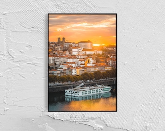 porto in portugal, oporto, porto poster, portuguese prints, porto portugal, photo wall decor, travel wall art, douro river, print portugal