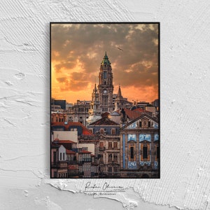 porto in portugal, oporto, porto poster, portuguese prints, porto portugal, photo wall decor, travel wall art, ribeira porto, print portugal