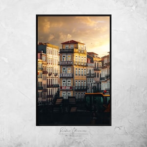 arte della parete di viaggio, oporto, porto in portogallo, poster di porto, ribeira porto, stampa portogallo, stampe portoghesi