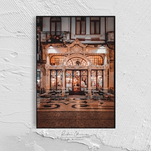 Portugal Print Porto Majestic Portugal City Print Portugal Wall Art Porto Poster Portugal Gift Art Majestic Cafe Porto Art Decor