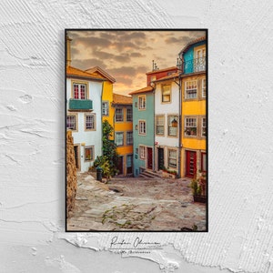 porto in portugal, oporto, porto poster, portuguese prints, porto portugal, photo wall decor, travel wall art, ribeira porto, print portugal
