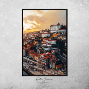 porto in portugal, oporto, porto poster, portuguese prints, porto portugal, photo wall decor, travel wall art, ribeira porto, print portugal