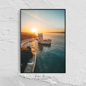 Lisbon Travel Print, Torre de Belem, Lisbon Poster Print, Lisbon Wall Art, Lisbon Print, Photography Prints Lisbon, Portugal Gift Art