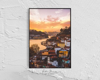 porto in portugal, oporto, porto poster, portuguese prints, porto portugal, photo wall decor, travel wall art, douro river, print portugal