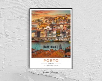 Porto City Print Portugal Photography Porto Poster Print Portugal Wall Art Prints of Portugal Portuguese Cityscapes Porto Art Decoration