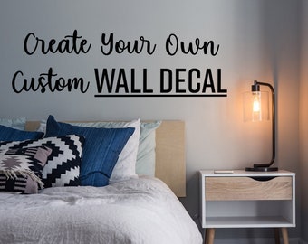 Custom Wall Decal - Create Your Own Vinyl Wall Decal, Office Decor, Vinyl Wall Decal, Wall Sticker, Wall Monogram, Business Wall Logo