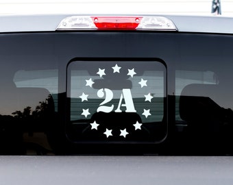 2A Decal - Second Amendment Decal - Multiple Colors and Sizes -  Car Decal, Vinyl Decal, Truck Decal, Constitution, Patriot Decal